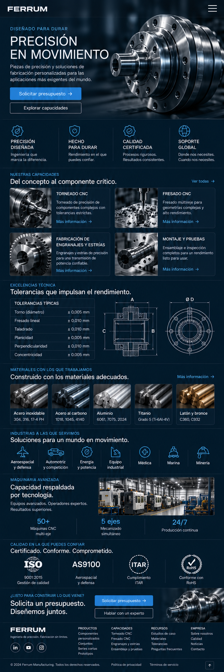 Versión móvil de FERRUM