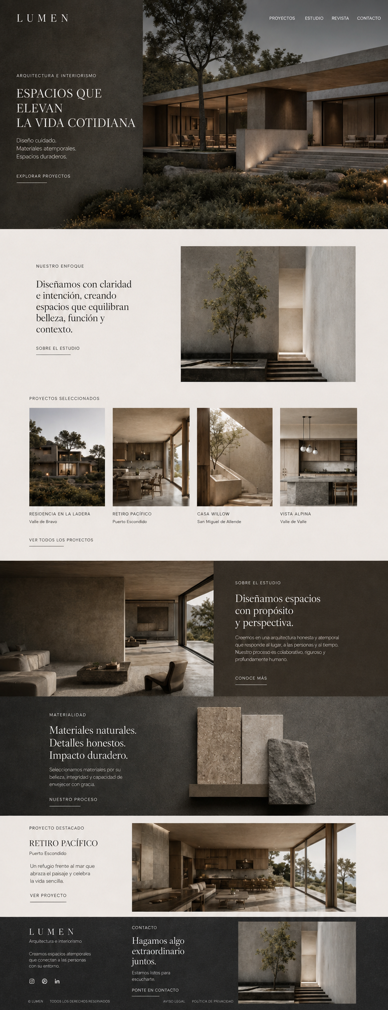 Proyecto LUMEN para arquitectura