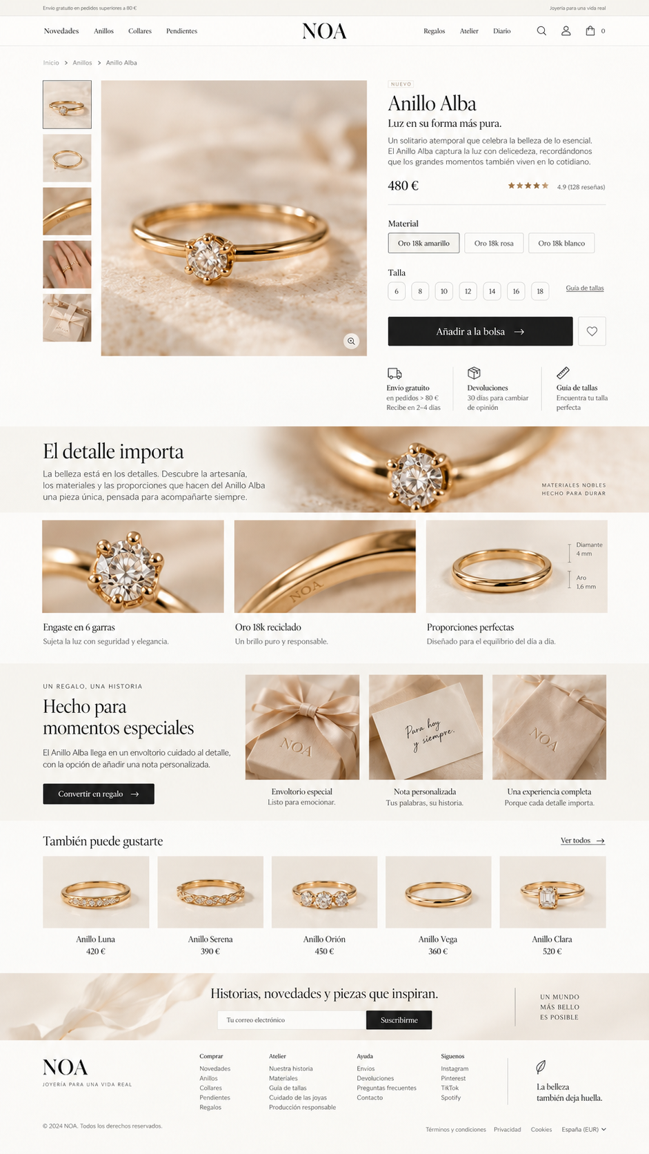 NOA · detalle de diseño