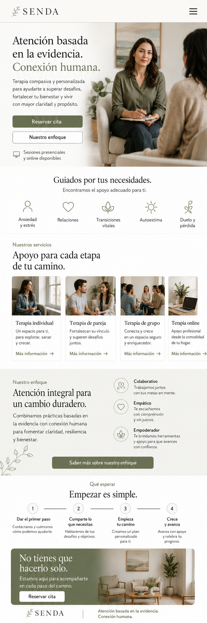 Versión móvil de SENDA